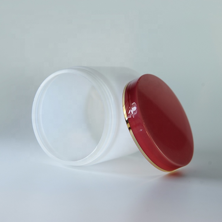 Factory Made hdpe Jars eco matte black 4oz plastic cream jar screw cap body cream container jar