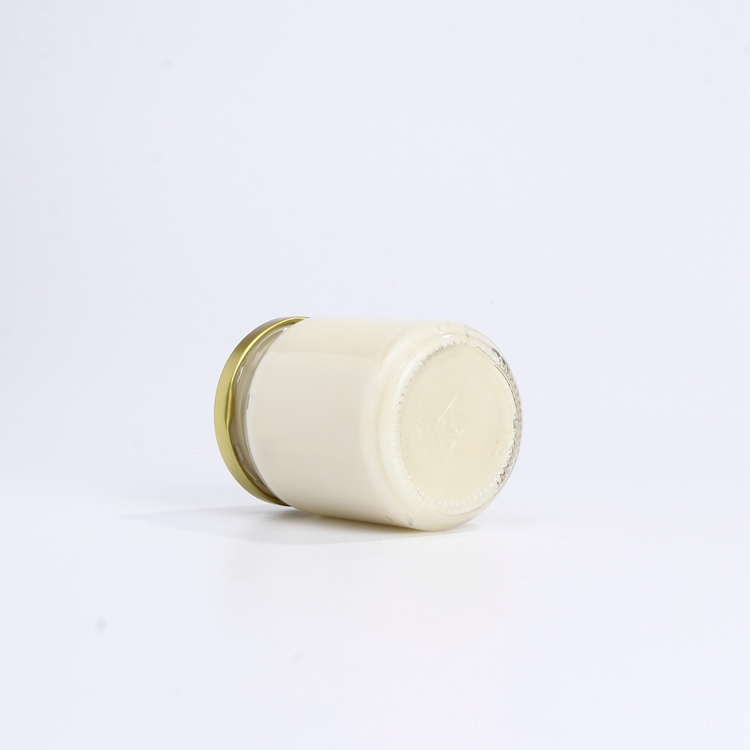 Factory Manufacturer 240ml Clear Peanut Butter Glass Round Glass Jar For Paste/ Curd Sauce