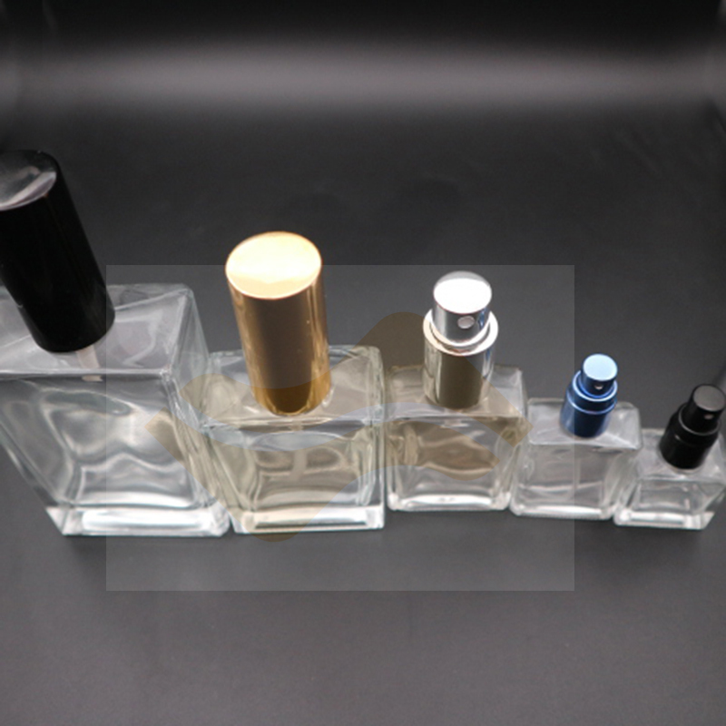 Factory Manufacturer OEM Custom Empty 10ml 15ml 30ml 50ml 100ml Clear Rectangular Portable Square Glass Spray Perfume Bottle