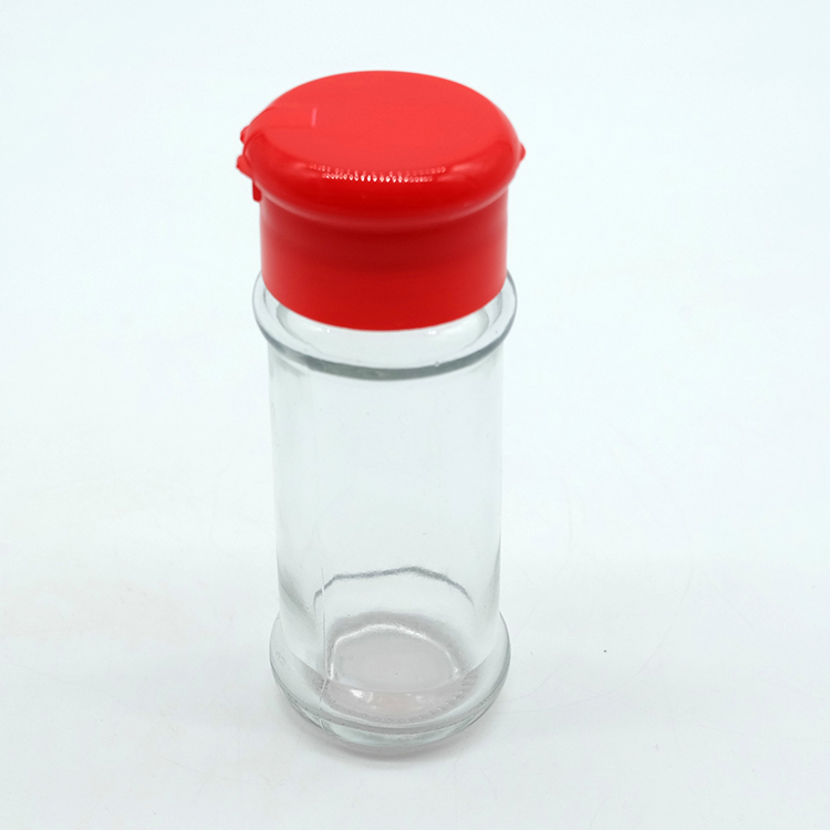 Factory Manufacturing 70ML Glass Spice Jar with Plastic Lid Kitchen Use Pepper Powder Bottle BBQ Seasoning Bottle