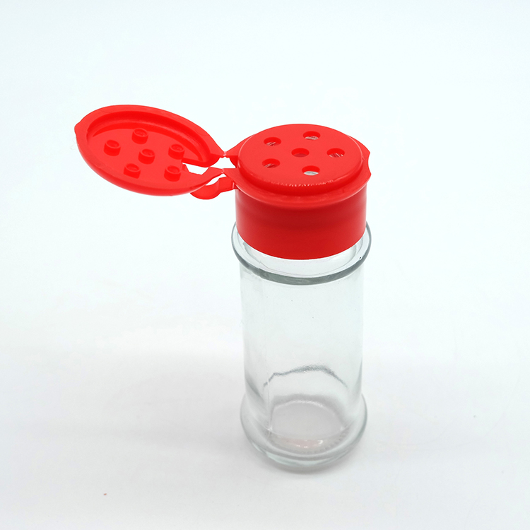 Factory Manufacturing 70ML Glass Spice Jar with Plastic Lid Kitchen Use Pepper Powder Bottle BBQ Seasoning Bottle
