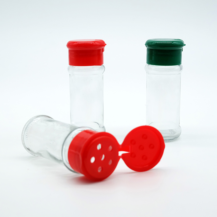 Factory Manufacturing 70ML Glass Spice Jar with Plastic Lid Kitchen Use Pepper Powder Bottle BBQ Seasoning Bottle