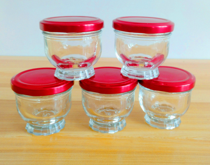 Factory Manufacturing Customizable Honey Bird's Nest Glass Jars Suppliers