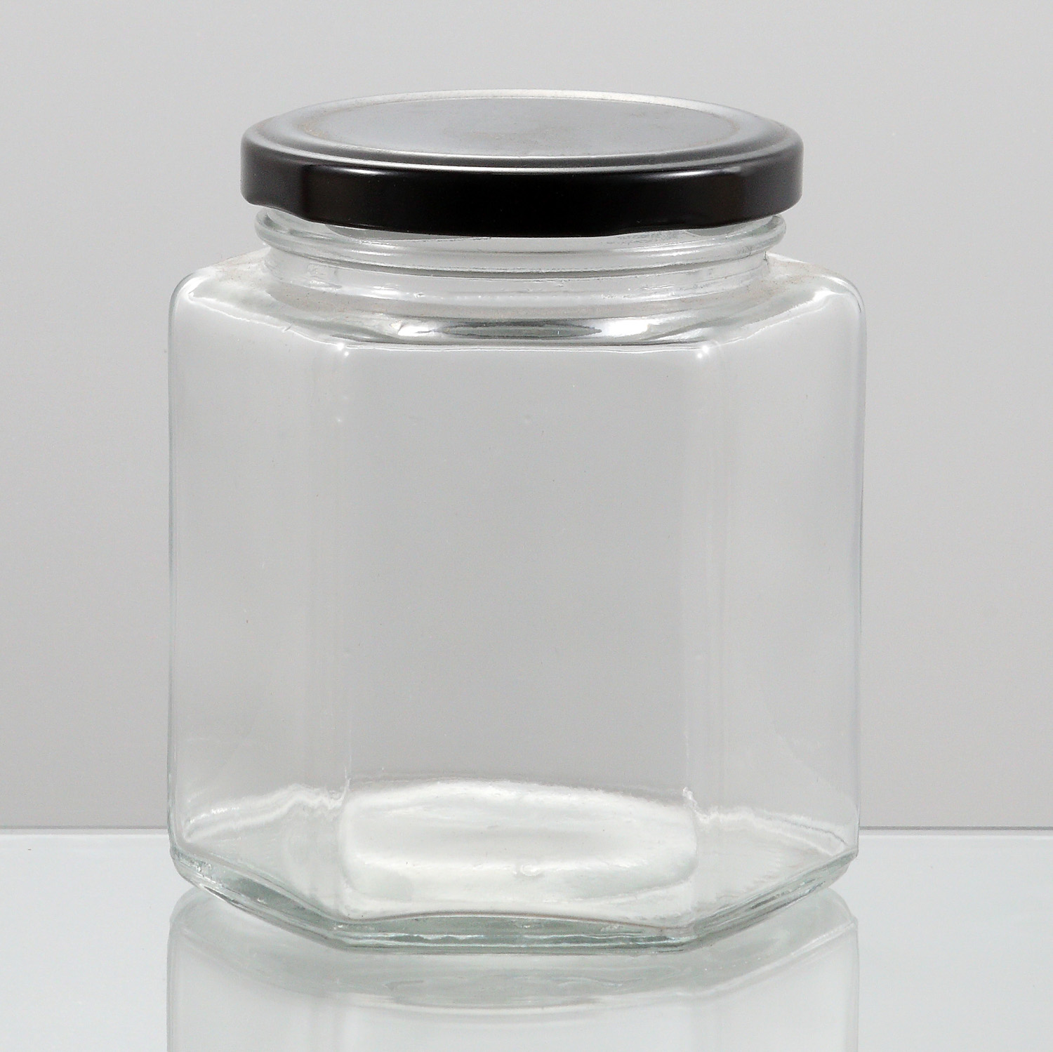 Factory Manufacturing Customize 45ml 85ml 100ml 180ml 380ml 500ml Hexagon Glass Jars Suppliers
