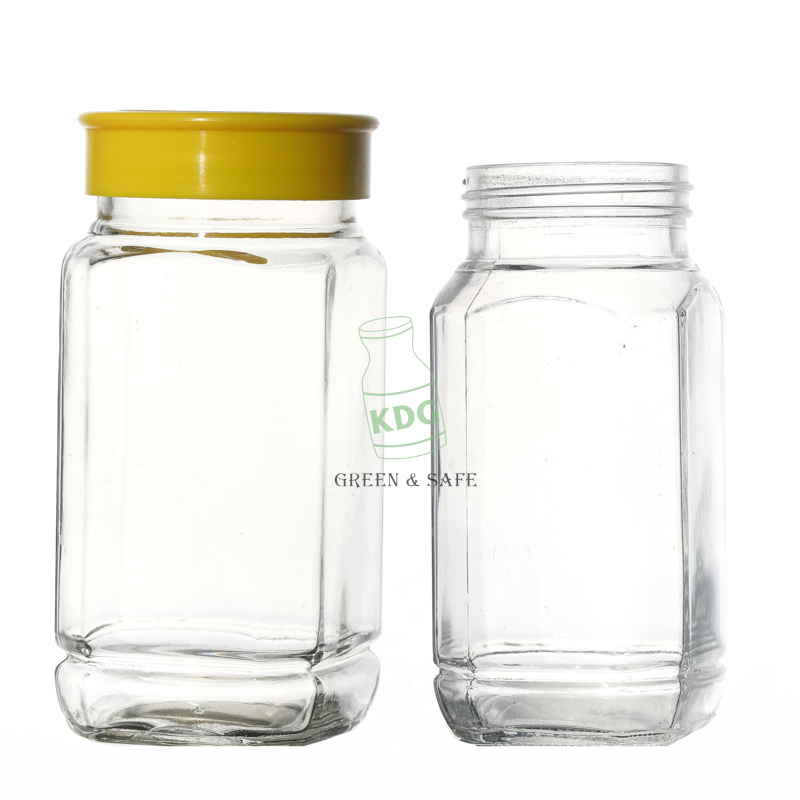 Factory Manufacturing High Quality Lead Free Flint Empty Honey Jar Glass