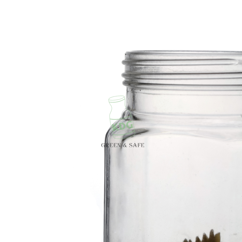 Factory Manufacturing High Quality Lead Free Flint Empty Honey Jar Glass