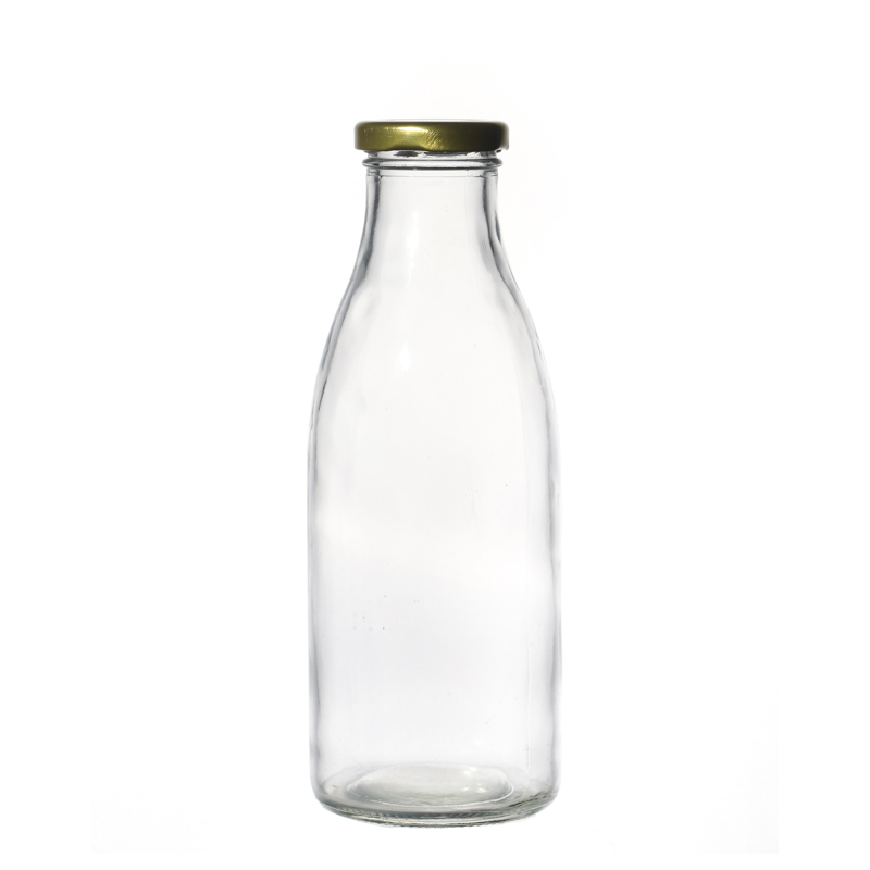 Factory Manufacturing Screw Top 500ml Milk Clear Glass Bottle Package