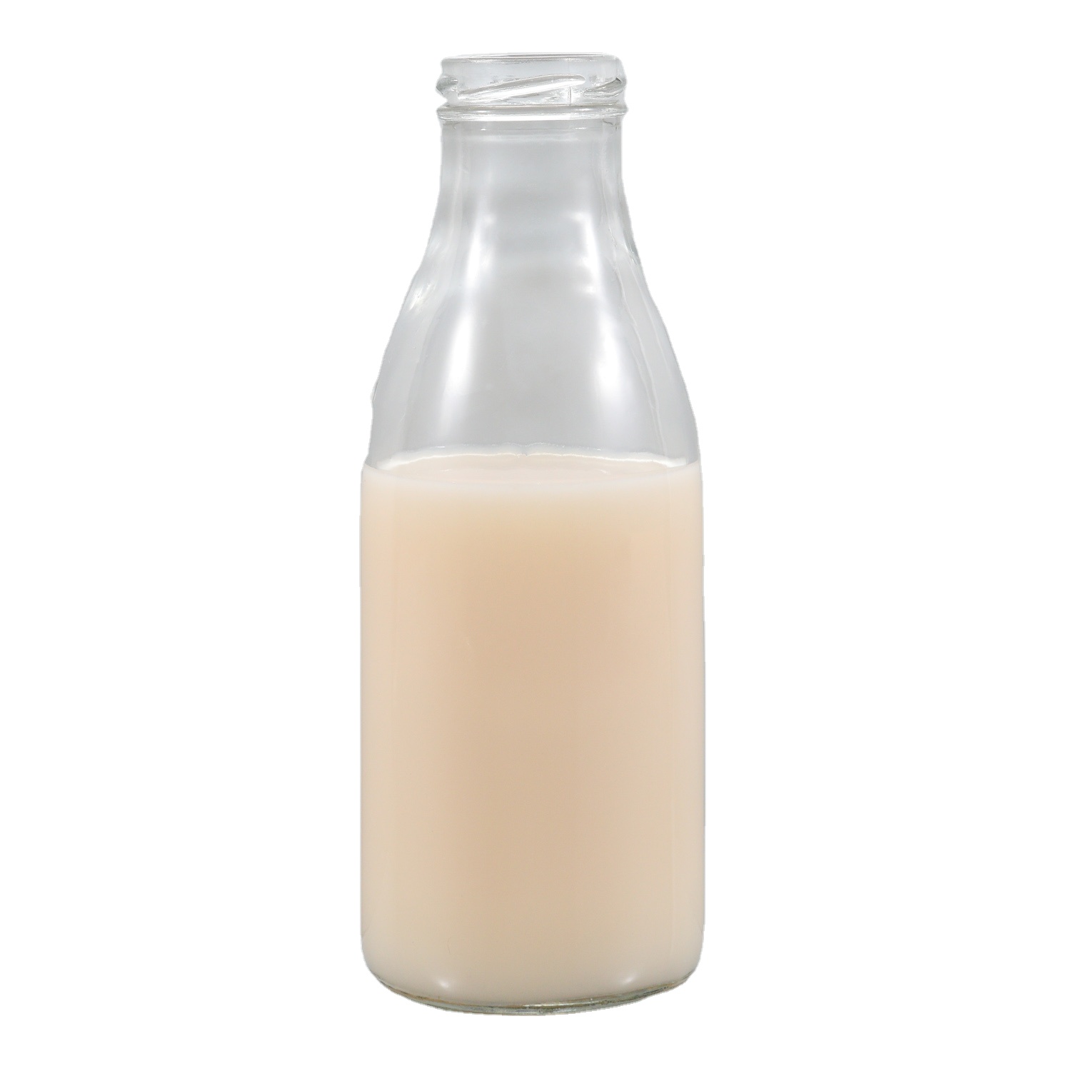 Factory Manufacturing Screw Top 500ml Milk Clear Glass Bottle Package