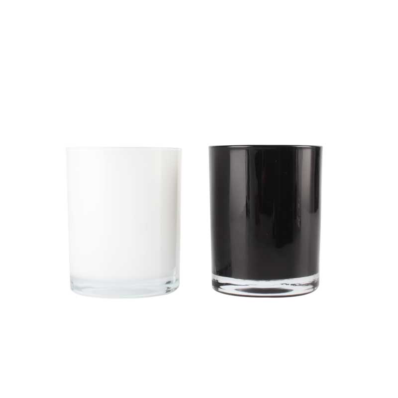 Factory Matte Black Glass Empty Unique Luxury Home Decor Candle Jars Containers With Wooden Lids
