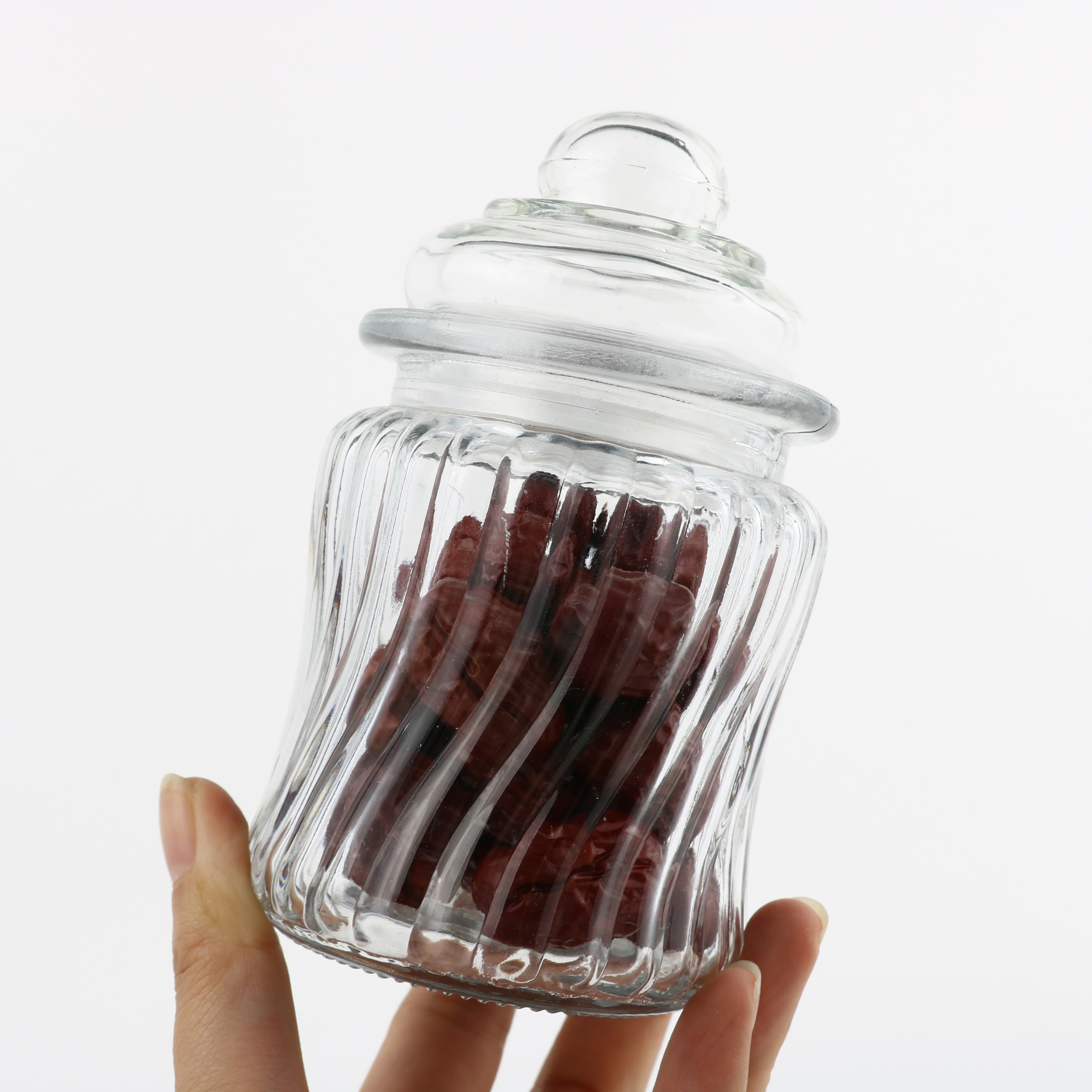 Factory Outlet High Quality Clear Glass jar For Family Food Storage With Lid