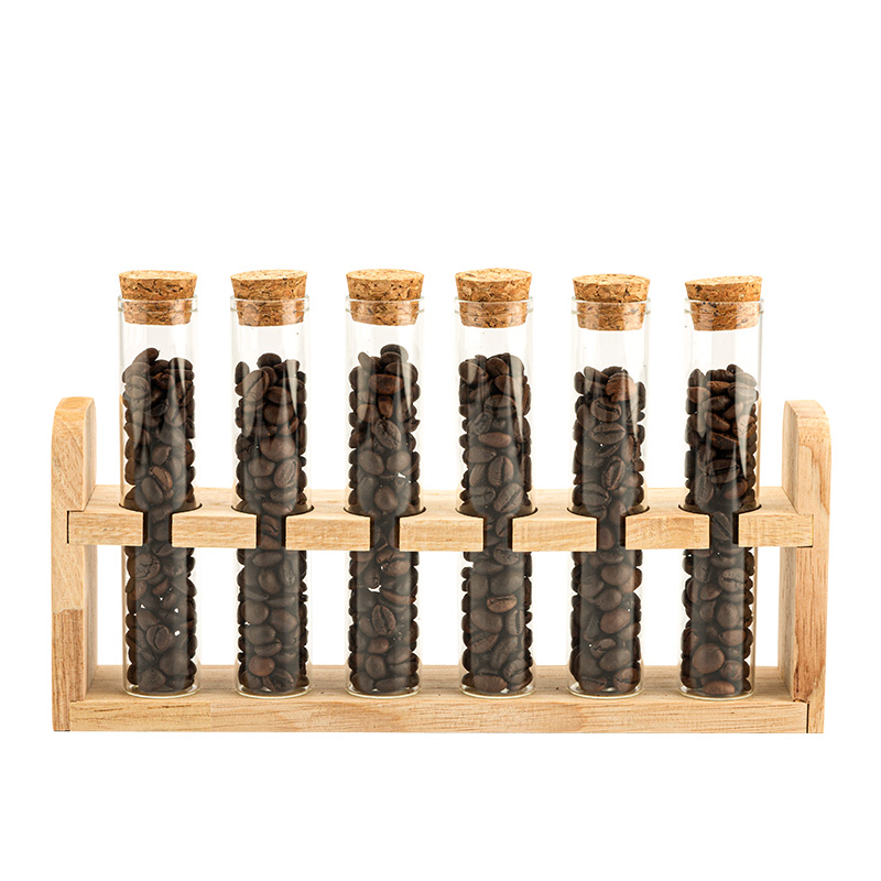 Factory Outlet wholesale glass sealing jar Display Stand Coffee Bean Glass Sealed Show cans Combination