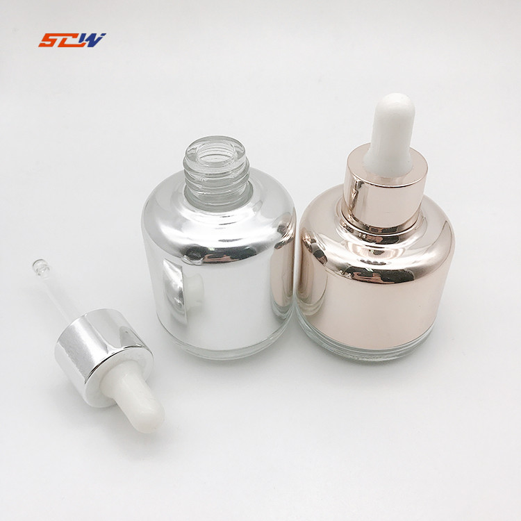 Factory Price 10ml 20ml 30ml 40ml 50ml Champagne Gold Glass Bottle With Dropper