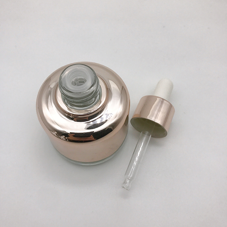 Factory Price 10ml 20ml 30ml 40ml 50ml Champagne Gold Glass Bottle With Dropper