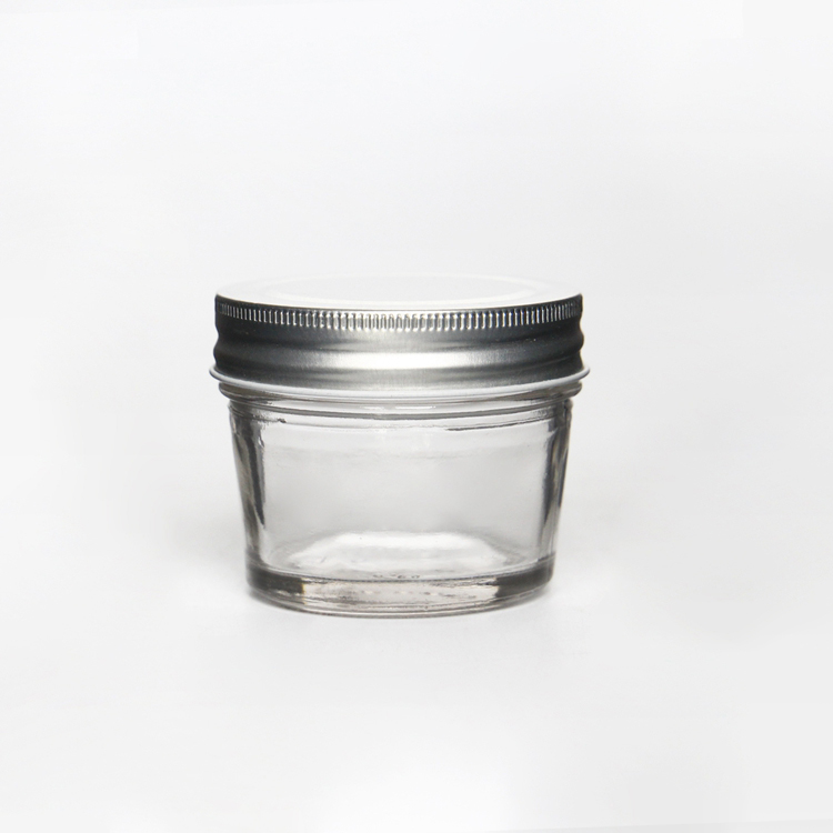 Factory Price  120ml 4oz Wide Mouth Glass Jelly jar  With Screw lid