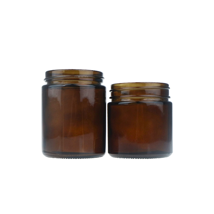 Factory Price 150ml 200ml 250ml Amber Cream Bottle Cosmetic Glass Jar