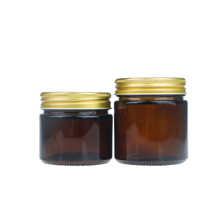 Factory Price 150ml 200ml 250ml Amber Cream Bottle Cosmetic Glass Jar