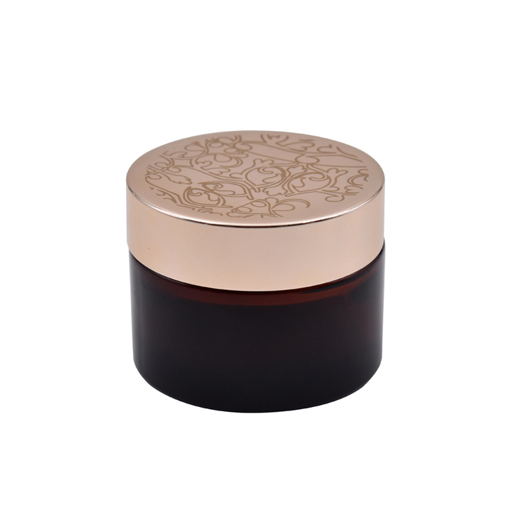 Factory Price 20G 30G 50G100G Amber Cosmetic cream bottle glass cream bottle cosmetic jar