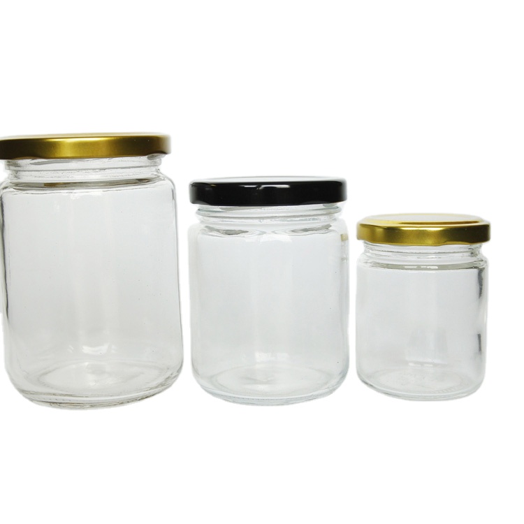 Factory Price 240ml Clear Glass Round Glass Jar For Paste/ Curd Sauce/Cheese Cream Sauce