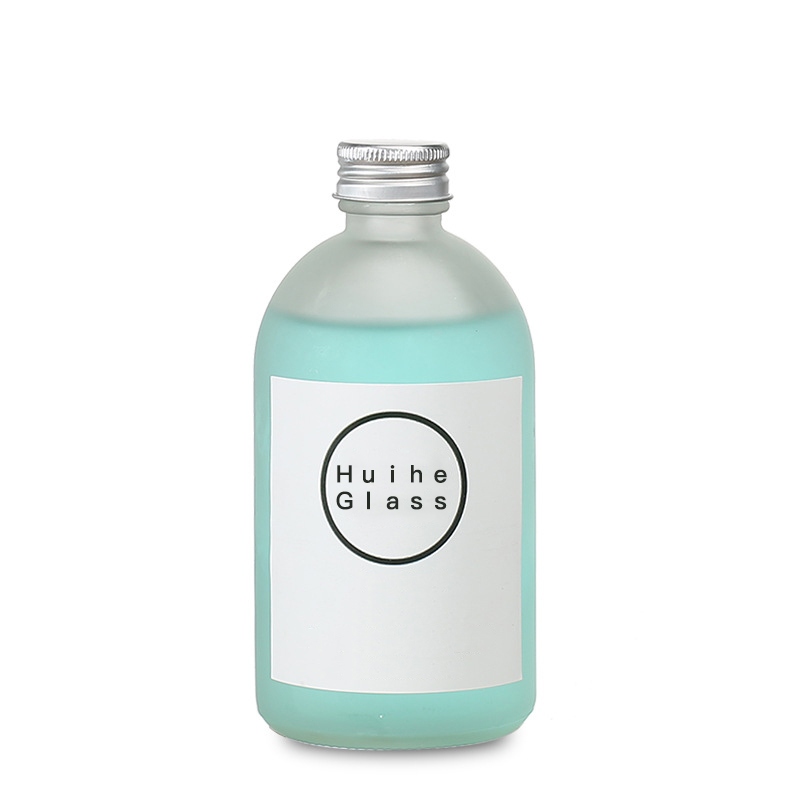 Factory Price 250 Ml 500 Ml 1000 Ml Amber Juice Round Shape Boston Glass 300 Ml Plastic Bottle For Juice With Aluminum Lids//