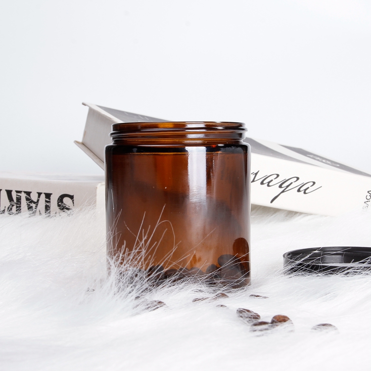 Factory Price 250ml Amber Glass Jar For cosmetics