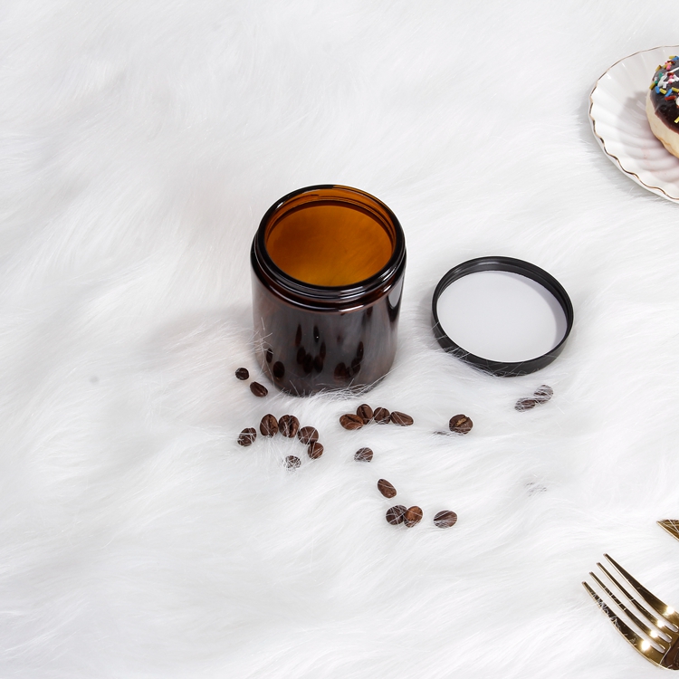 Factory Price 250ml Amber Glass Jar For cosmetics