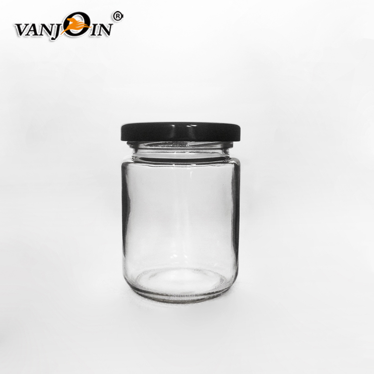 Factory Price  250ml  Round Glass Jam Jars Glass with Lid Storage Pickles Jar for Food