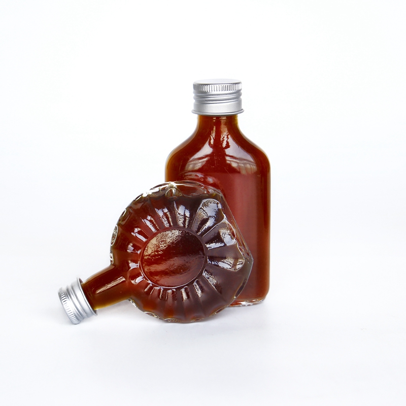 Factory Price 30ml/50ml/100ml Mini Glass Liquor Bottle With Aluminium Screw Sealing Cap For Wine Whisky