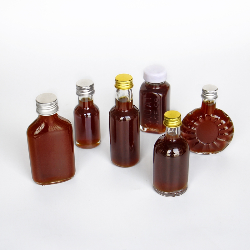 Factory Price 30ml/50ml/100ml Mini Glass Liquor Bottle With Aluminium Screw Sealing Cap For Wine Whisky