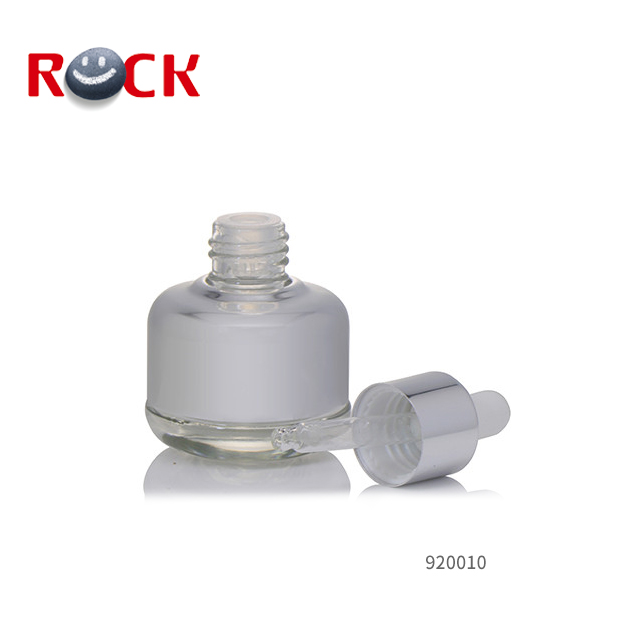 Factory Price 30ml Luxury Gold Silver Glass Dropper Bottle For Essential Oil