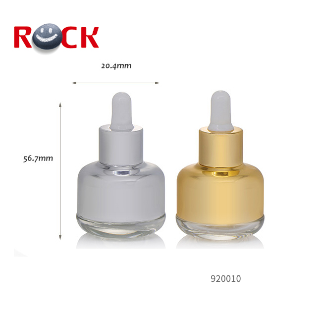 Factory Price 30ml Luxury Gold Silver Glass Dropper Bottle For Essential Oil