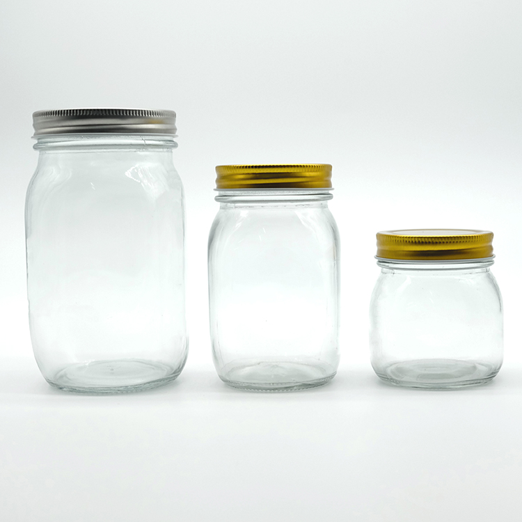 Factory Price 32oz Glass Jar with Screw Lid 16oz Daily Use Glass Mason Jar for Kitchen Use Food Grade Cannisters