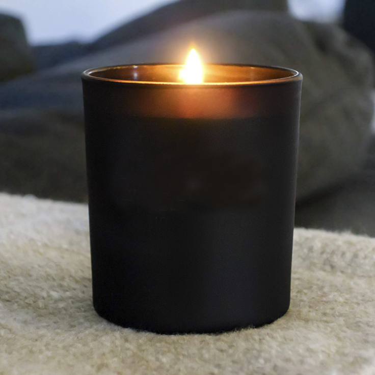 Factory Price 4oz 8oz Amber Candle Jar With Wooden Lid