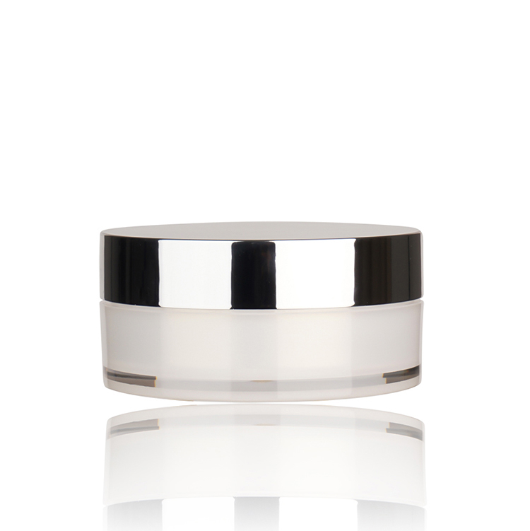 Factory Price 50g Fillable Empty White Cream Jar With Silver Lid For Skincare