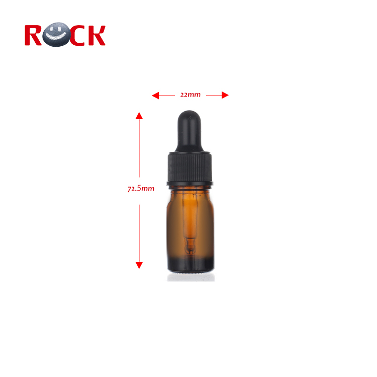 Factory Price 5ML 10ML 15ML Amber Glass Essential Oil Bottle With Dropper