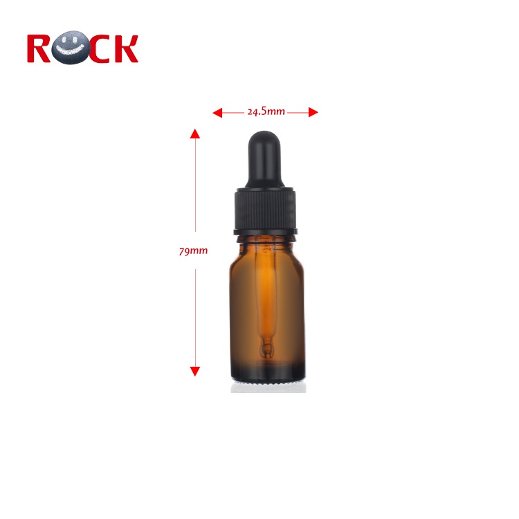 Factory Price 5ML 10ML 15ML Amber Glass Essential Oil Bottle With Dropper
