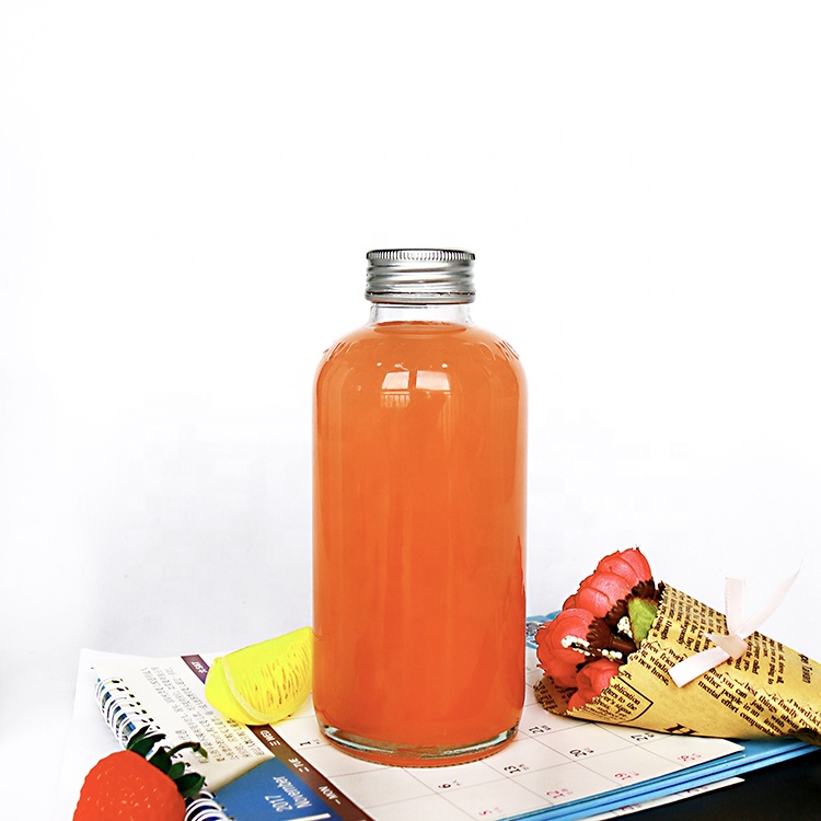 Factory Price Clear Empty Glass Bottle With Metal Lid 120ml 250ml 500ml 1L