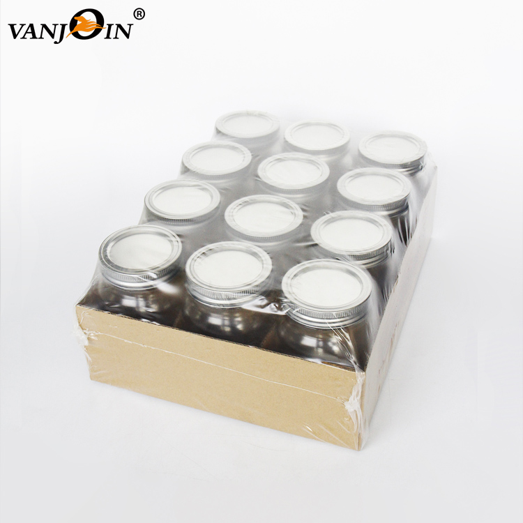 Factory Price Clear Glass Jars Wide Mouth With Screw Lid For Food Storage Beverage