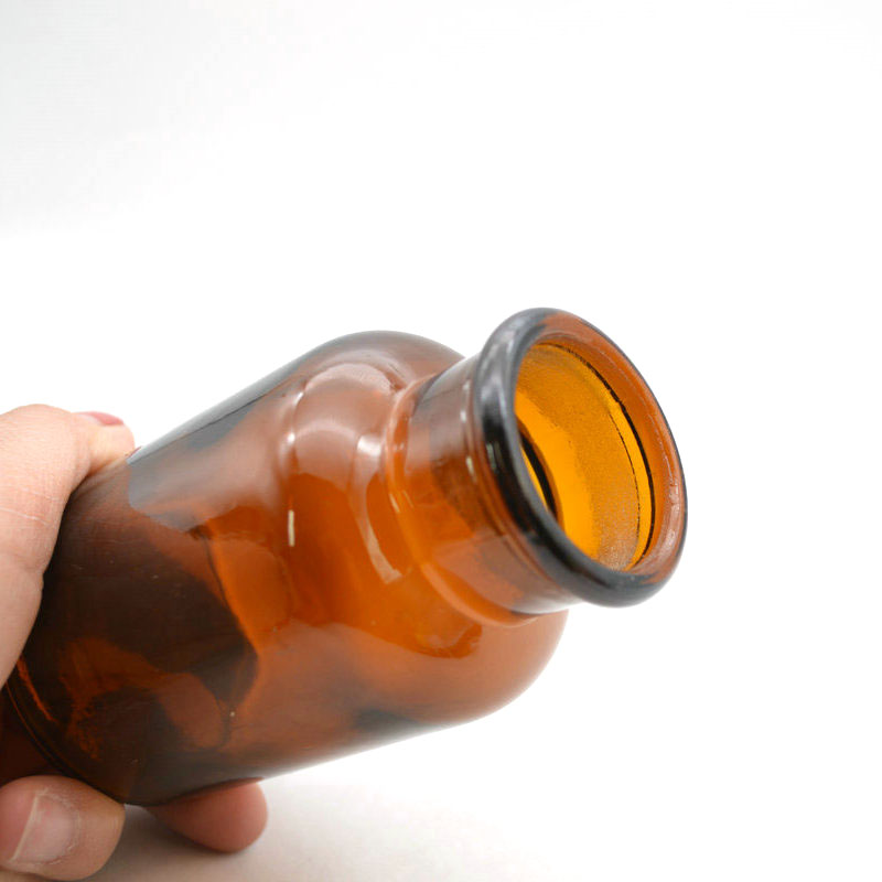 Factory Price Customization 125ml Different Capacity Anti-corrosion Amber Glass Wide Mouth Reagent Bottles