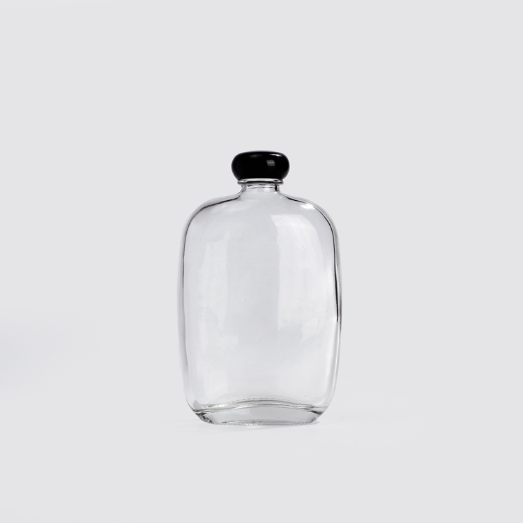 Factory Price Drinkware Lead Free Glass Bottle 100ml 200ml Lids Hip Flask For Cold Brew Glass Container