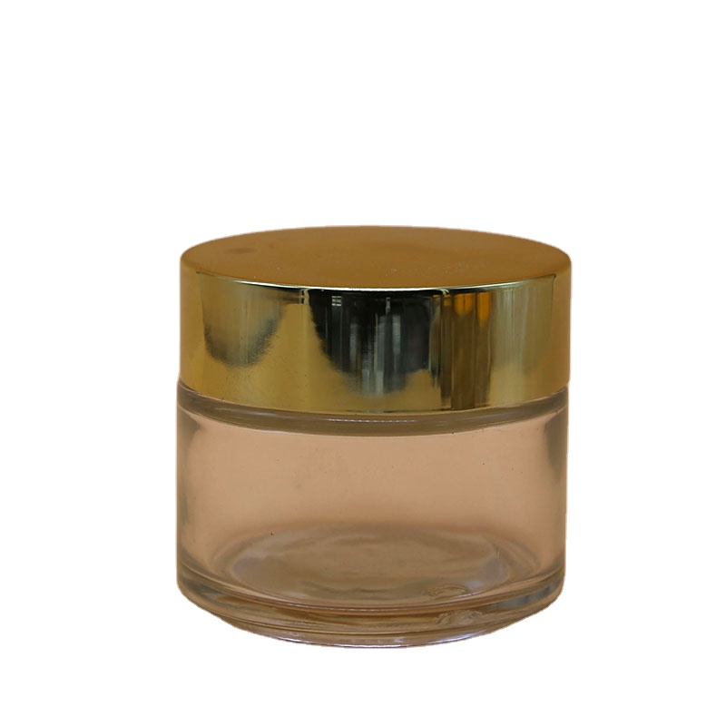 Factory Price Durable Cosmetic Glass Jar With Golden Cap