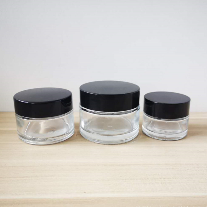 Factory Price Durable Cosmetic Glass Jar With Golden Cap