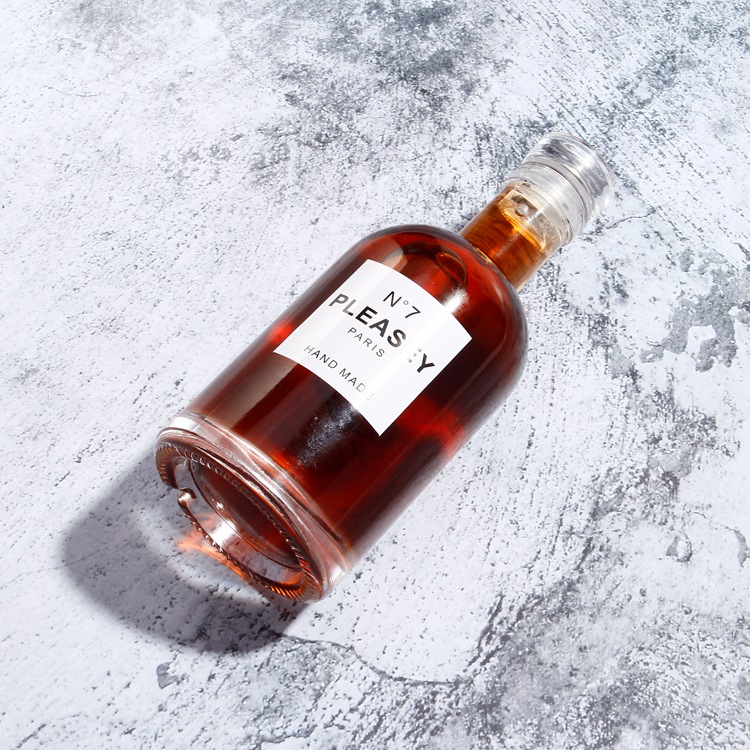 Factory Price Eco friendly 200ml Clear Empty Glass Bottle for Vodka Liquor Wine drinks with glass Cork Stopper