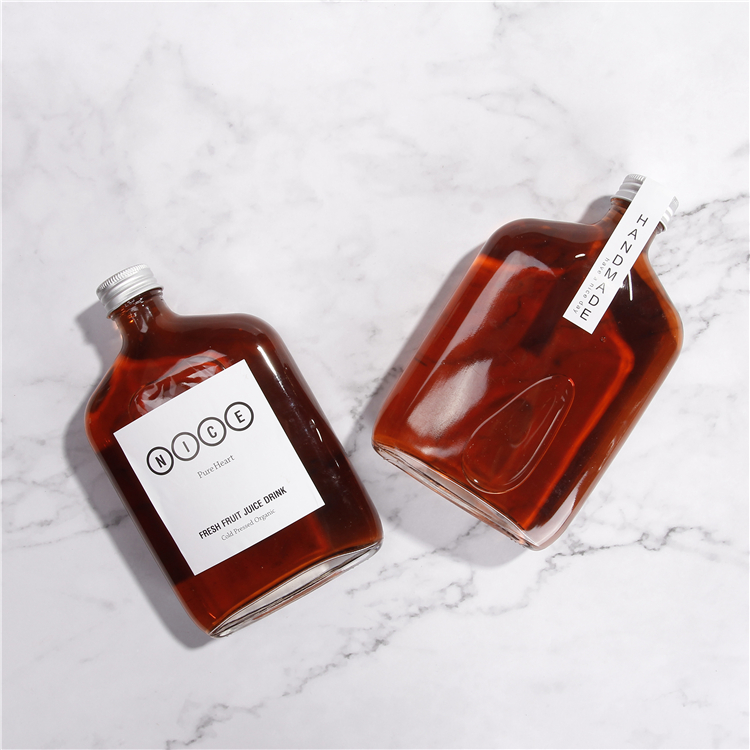 Factory Price Empty Beverage Glass Bottle For Fruit Wine Drinking Flask Bottle With Aluminum Lid