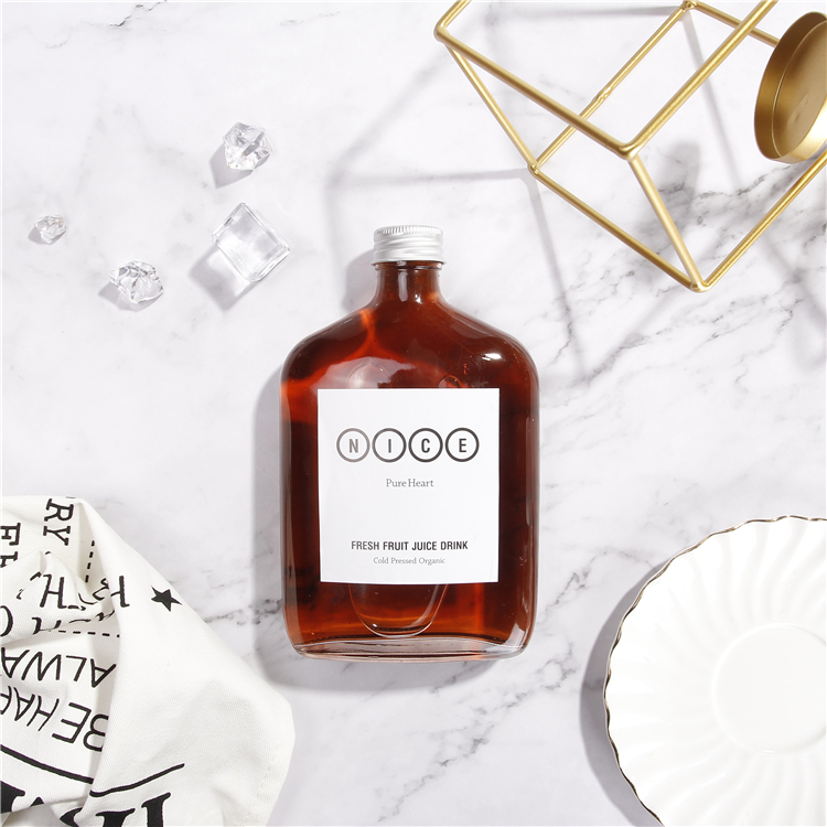 Factory Price Empty Beverage Glass Bottle For Fruit Wine Drinking Flask Bottle With Aluminum Lid