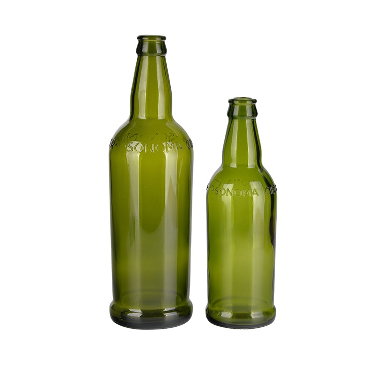 Factory Price HACCP Certificate Wholesale 330ml 500ml 640ml green amber flint blue glass beer bottles Manufacturer