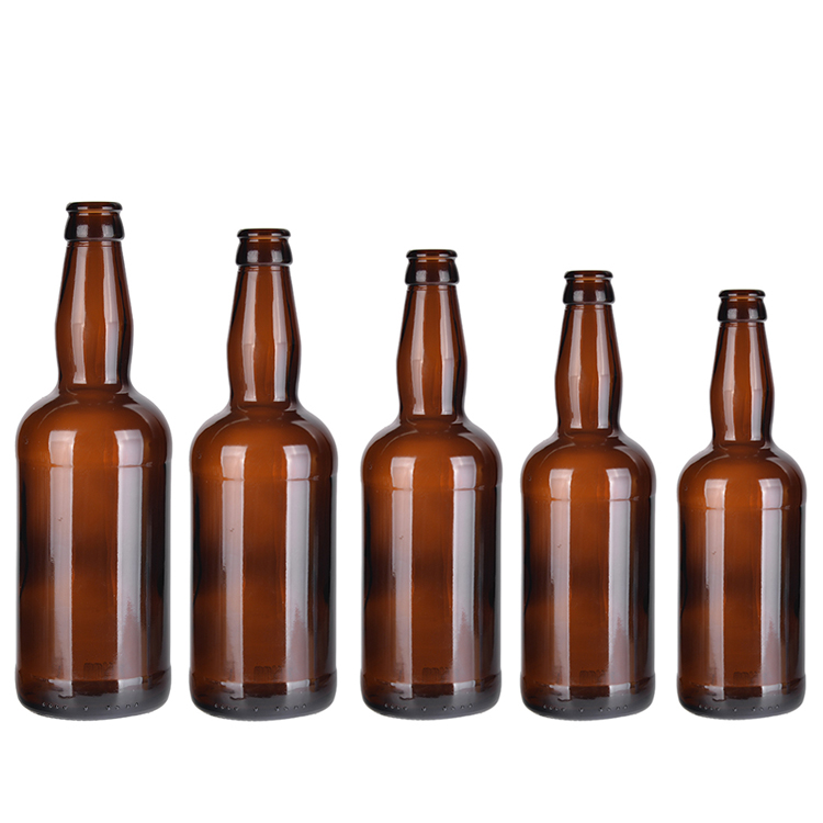 Factory Price HACCP Certificate Wholesale 330ml 500ml 640ml green amber flint blue glass beer bottles Manufacturer