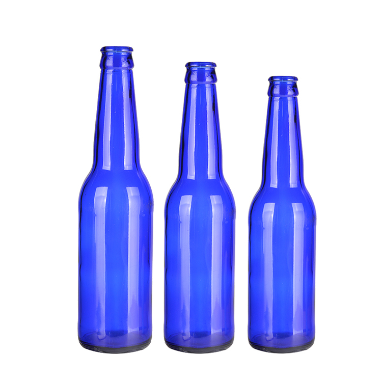 Factory Price HACCP Certificate Wholesale 330ml 500ml 640ml green amber flint blue glass beer bottles Manufacturer