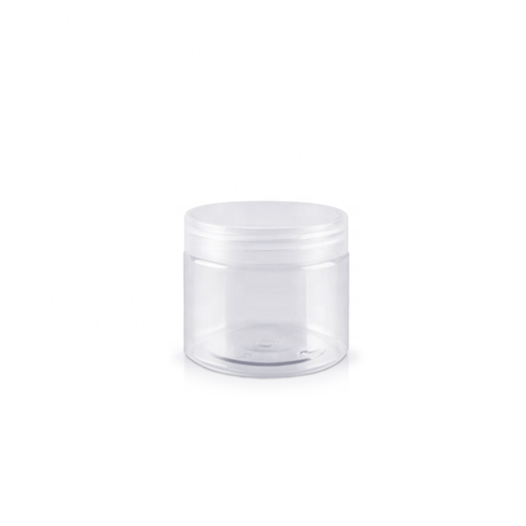 Factory Price PET Transparent Wide Mouth Cream Cosmetic Loose Powder Clear Plastic Jar
