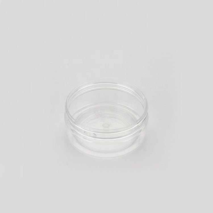 Factory Price PET Transparent Wide Mouth Cream Cosmetic Loose Powder Clear Plastic Jar