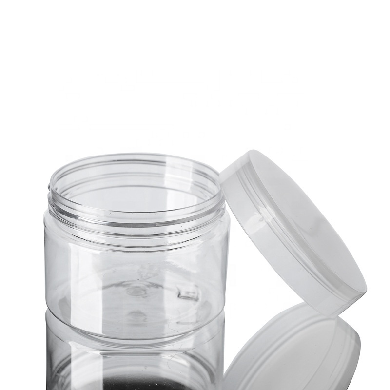 Factory Price PET Transparent Wide Mouth Cream Cosmetic Loose Powder Clear Plastic Jar